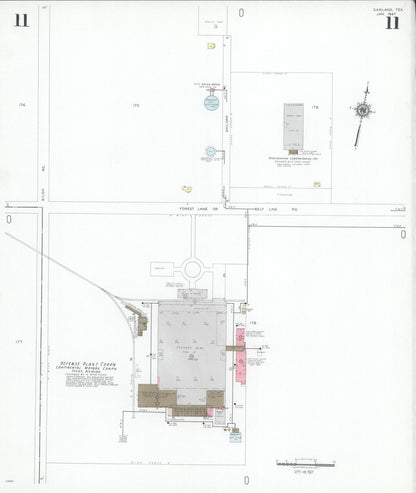 Sanborn Fire Insurance Map from Garland, Dallas County, Texas (1947), Sheet #0011 - Complete Map Set gallery image, historic Sanborn map, vintage wall art, Texas Texas
