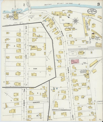 Sanborn Fire Insurance Map from Clinton, Hunterdon County, New Jersey (1897), Sheet #0003 - Complete Map Set gallery image, historic Sanborn map, vintage wall art, New Jersey New Jersey