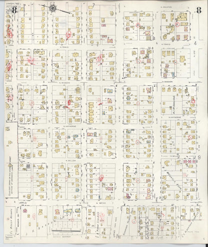 Sanborn Fire Insurance Map from Lamesa, Dawson County, Texas (1948), Sheet #0008 - Complete Map Set gallery image, historic Sanborn map, vintage wall art, Texas Texas