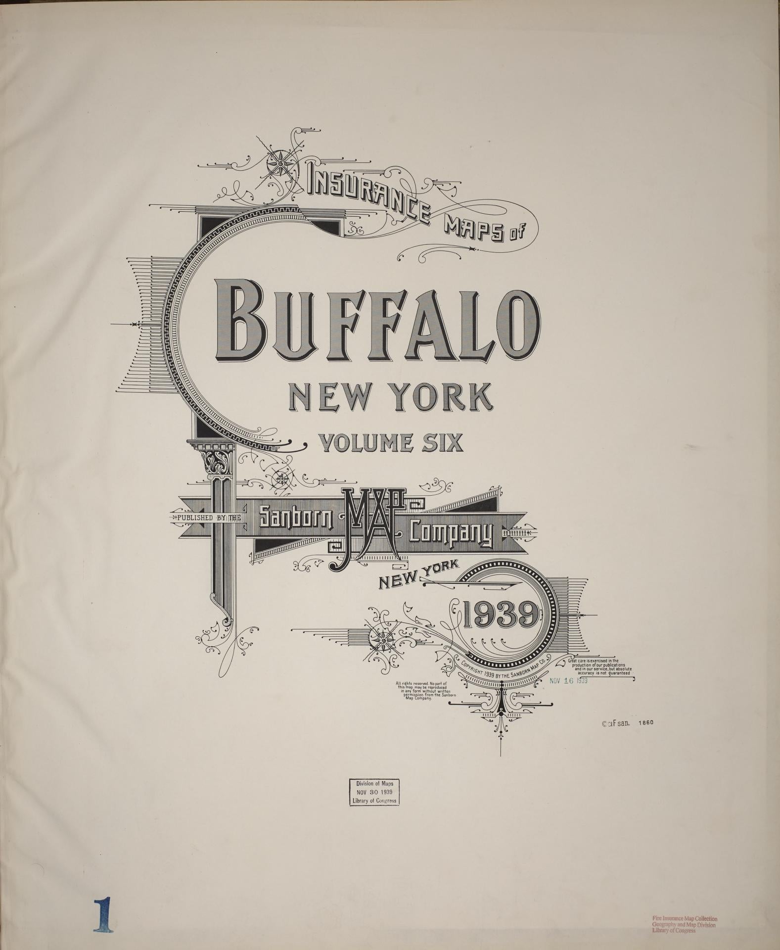 Sanborn Fire Insurance Map from Buffalo, Erie County, New York. (1939) – Historic Sanborn Fire Insurance Map Print
