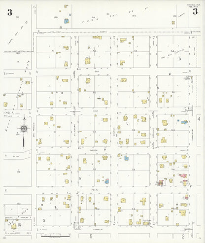 Sanborn Fire Insurance Map from Goliad, Goliad County, Texas (1934), Sheet #0003 - Complete Map Set gallery image, historic Sanborn map, vintage wall art, Texas Texas