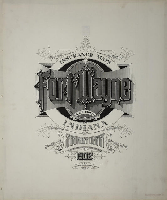 Sanborn Fire Insurance Map from Fort Wayne, Allen County, Indiana. (1902) – Historic Sanborn Fire Insurance Map Print