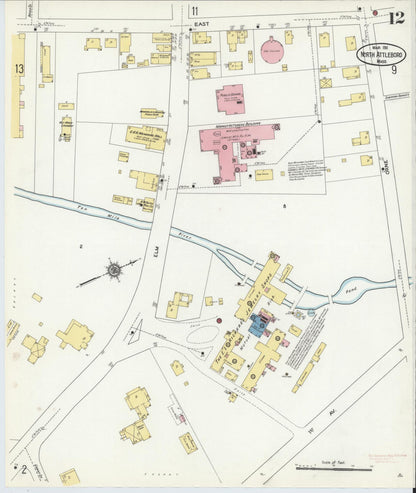 Sanborn Fire Insurance Map from North Attleborough, Bristol County, Massachusetts (1911), Sheet #0012 - Complete Map Set gallery image, historic Sanborn map, vintage wall art, Massachusetts Massachusetts
