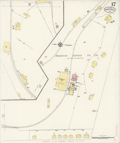 Sanborn Fire Insurance Map from Martinez, Contra Costa County, California (1920), Sheet #0017 - Complete Map Set gallery image, historic Sanborn map, vintage wall art, California California