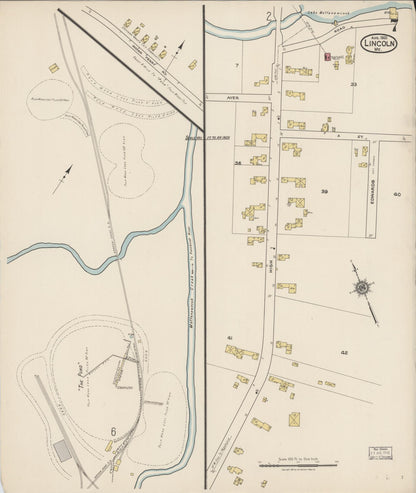 Sanborn Fire Insurance Map from Lincoln, Penobscot County, Maine (1921), Sheet #0007 - Complete Map Set gallery image, historic Sanborn map, vintage wall art, Maine Maine