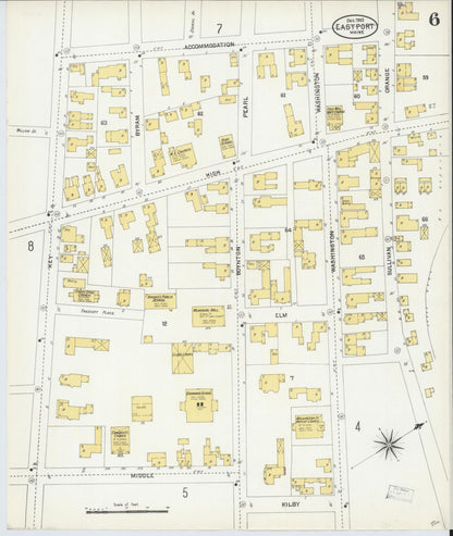 Sanborn Fire Insurance Map from Eastport, Washington County, Maine (1903), Sheet #0006 - Complete Map Set gallery image, historic Sanborn map, vintage wall art, Maine Maine