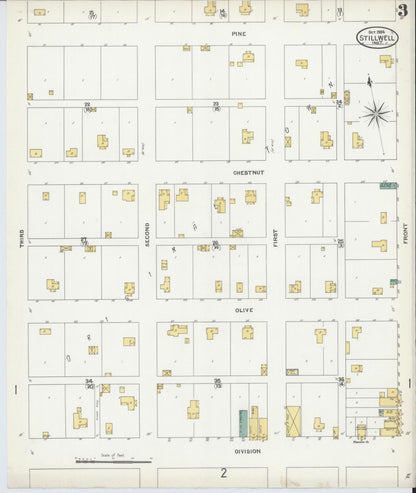 Sanborn Fire Insurance Map from Stillwell, Adair County, Oklahoma (1904), Sheet #0003 - Complete Map Set gallery image, historic Sanborn map, vintage wall art, Oklahoma Oklahoma