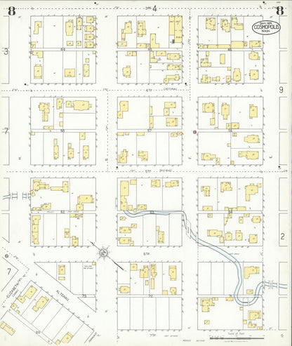 Sanborn Fire Insurance Map from Cosmopolis, Grays Harbor County, Washington (1926), Sheet #0008 - Complete Map Set gallery image, historic Sanborn map, vintage wall art, Washington Washington
