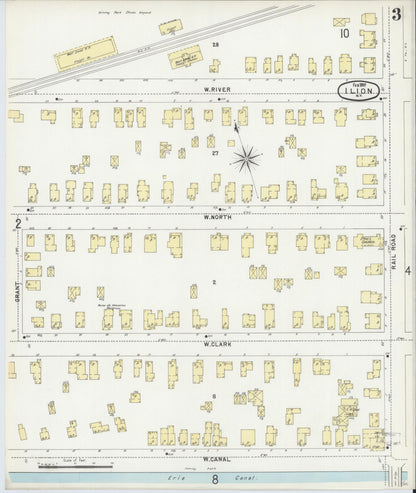 Sanborn Fire Insurance Map from Ilion, Herkimer County, New York (1897), Sheet #0003 - Historic Sanborn Fire Insurance Map Print, vintage old map wall art, antique decor, genealogy gift, New York New York map