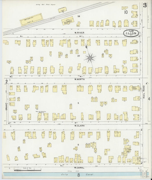 Sanborn Fire Insurance Map from Ilion, Herkimer County, New York (1897), Sheet #0003 - Historic Sanborn Fire Insurance Map Print, vintage old map wall art, antique decor, genealogy gift, New York New York map