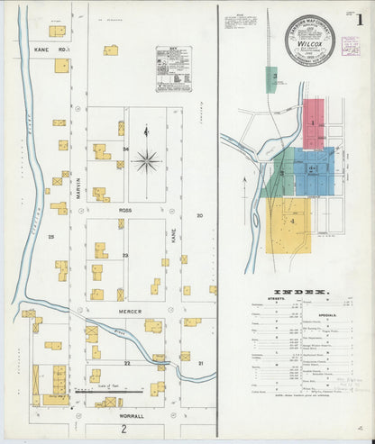 Sanborn Fire Insurance Map from Wilcox, Elk County, Pennsylvania (1905), Sheet #0001 - Complete Map Set gallery image, historic Sanborn map, vintage wall art, Pennsylvania Pennsylvania