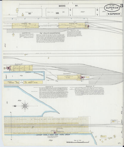 Sanborn Fire Insurance Map from Superior, Douglas County, Wisconsin (1889), Sheet #0003 - Complete Map Set gallery image, historic Sanborn map, vintage wall art, Wisconsin Wisconsin