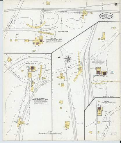Sanborn Fire Insurance Map from Crystal Falls, Iron County, Michigan (1904), Sheet #0006 - Complete Map Set gallery image, historic Sanborn map, vintage wall art, Michigan Michigan