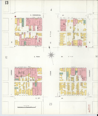 Sanborn Fire Insurance Map from Anaconda, Deer Lodge County, Montana (1903), Sheet #0013 - Complete Map Set gallery image, historic Sanborn map, vintage wall art, Montana Montana