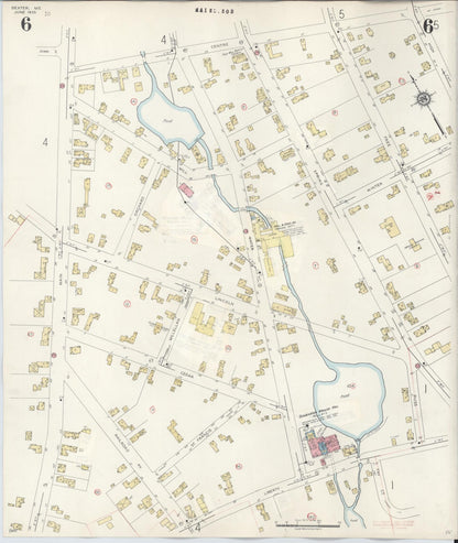 Sanborn Fire Insurance Map from Dexter, Penobscot County, Maine (1945), Sheet #0006 - Complete Map Set gallery image, historic Sanborn map, vintage wall art, Maine Maine