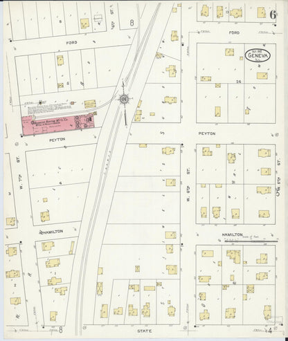 Sanborn Fire Insurance Map from Geneva, Kane County, Illinois (1912), Sheet #0006 - Complete Map Set gallery image, historic Sanborn map, vintage wall art, Illinois Illinois