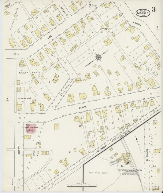 Sanborn Fire Insurance Map from Markle, Huntington County, Indiana (1914), Sheet #0003 - Historic Sanborn Fire Insurance Map Print, vintage old map wall art, antique decor, genealogy gift, Indiana Indiana map