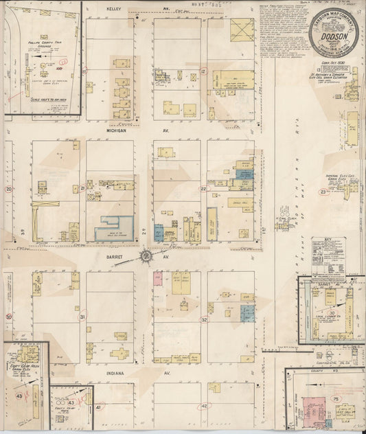 Sanborn Fire Insurance Map from Dodson, Phillips County, Montana (1930), Sheet #0001 - Historic Sanborn Fire Insurance Map Print, vintage old map wall art, antique decor, genealogy gift, Montana Montana map