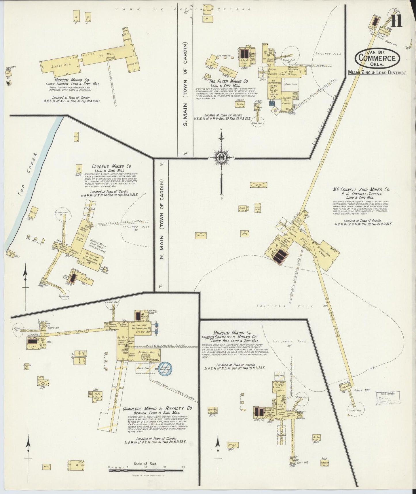Sanborn Fire Insurance Map from Commerce, Ottawa County, Oklahoma (1917), Sheet #0011 - Complete Map Set gallery image, historic Sanborn map, vintage wall art, Oklahoma Oklahoma