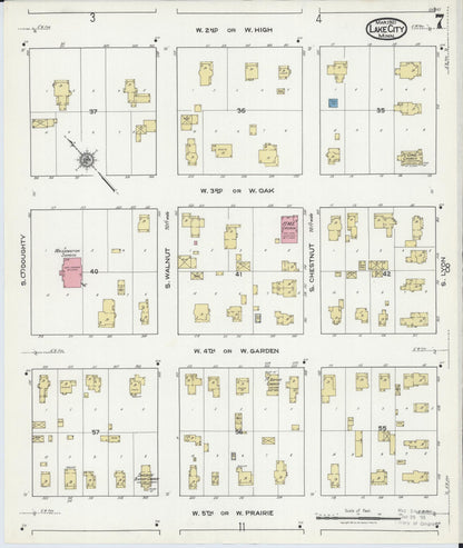 Sanborn Fire Insurance Map from Lake City, Wabasha County, Minnesota (1921), Sheet #0007 - Complete Map Set gallery image, historic Sanborn map, vintage wall art, Minnesota Minnesota
