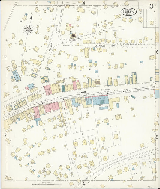 Sanborn Fire Insurance Map from Eureka, Juab County, Utah (1898), Sheet #0003 - Historic Sanborn Fire Insurance Map Print, vintage old map wall art, antique decor, genealogy gift, Utah Utah map