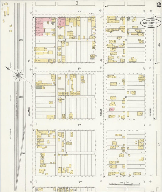 Sanborn Fire Insurance Map from Northport, Stevens County, Washington (1908), Sheet #0002 - Historic Sanborn Fire Insurance Map Print, vintage old map wall art, antique decor, genealogy gift, Washington Washington map