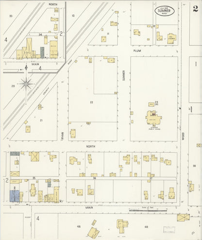 Sanborn Fire Insurance Map from Sumner, Pierce County, Washington (1908), Sheet #0002 - Complete Map Set gallery image, historic Sanborn map, vintage wall art, Washington Washington