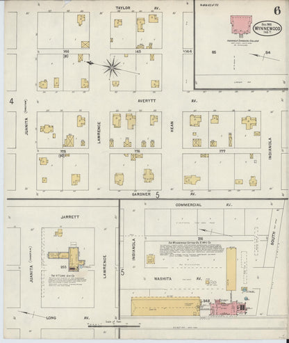 Sanborn Fire Insurance Map from Wynnewood, Garvin County, Oklahoma (1903), Sheet #0006 - Complete Map Set gallery image, historic Sanborn map, vintage wall art, Oklahoma Oklahoma