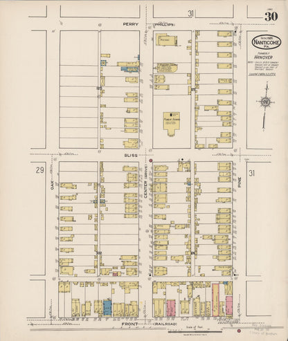 Sanborn Fire Insurance Map from Nanticoke, Luzerne County, Pennsylvania (1920), Sheet #0030 - Complete Map Set gallery image, historic Sanborn map, vintage wall art, Pennsylvania Pennsylvania
