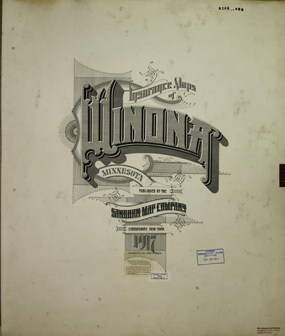 Sanborn Fire Insurance Map from Winona, Winona County, Minnesota (1949), Sheet #0001 - Historic Sanborn Fire Insurance Map Print, vintage old map wall art, antique decor, genealogy gift, Minnesota Minnesota map