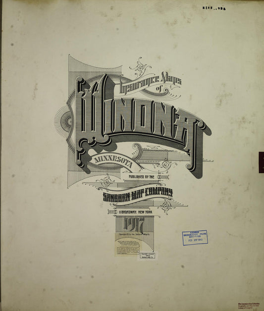 Sanborn Fire Insurance Map from Winona, Winona County, Minnesota (1949), Sheet #0001 - Historic Sanborn Fire Insurance Map Print, vintage old map wall art, antique decor, genealogy gift, Minnesota Minnesota map