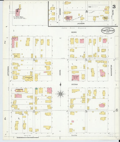 Sanborn Fire Insurance Map from Port Clinton, Ottawa County, Ohio (1904), Sheet #0003 - Complete Map Set gallery image, historic Sanborn map, vintage wall art, Ohio Ohio