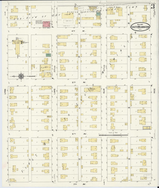 Sanborn Fire Insurance Map from South Wilmington, Grundy County, Illinois (1910), Sheet #0003 - Historic Sanborn Fire Insurance Map Print, vintage old map wall art, antique decor, genealogy gift, Illinois Illinois map