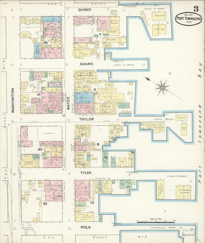Sanborn Fire Insurance Map from Port Townsend, Jefferson County, Washington (1890), Sheet #0003 - Complete Map Set gallery image, historic Sanborn map, vintage wall art, Washington Washington