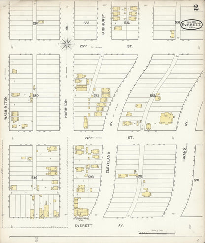Sanborn Fire Insurance Map from Everett, Snohomish County, Washington (1893), Sheet #0001 - Complete Map Set gallery image, historic Sanborn map, vintage wall art, Washington Washington