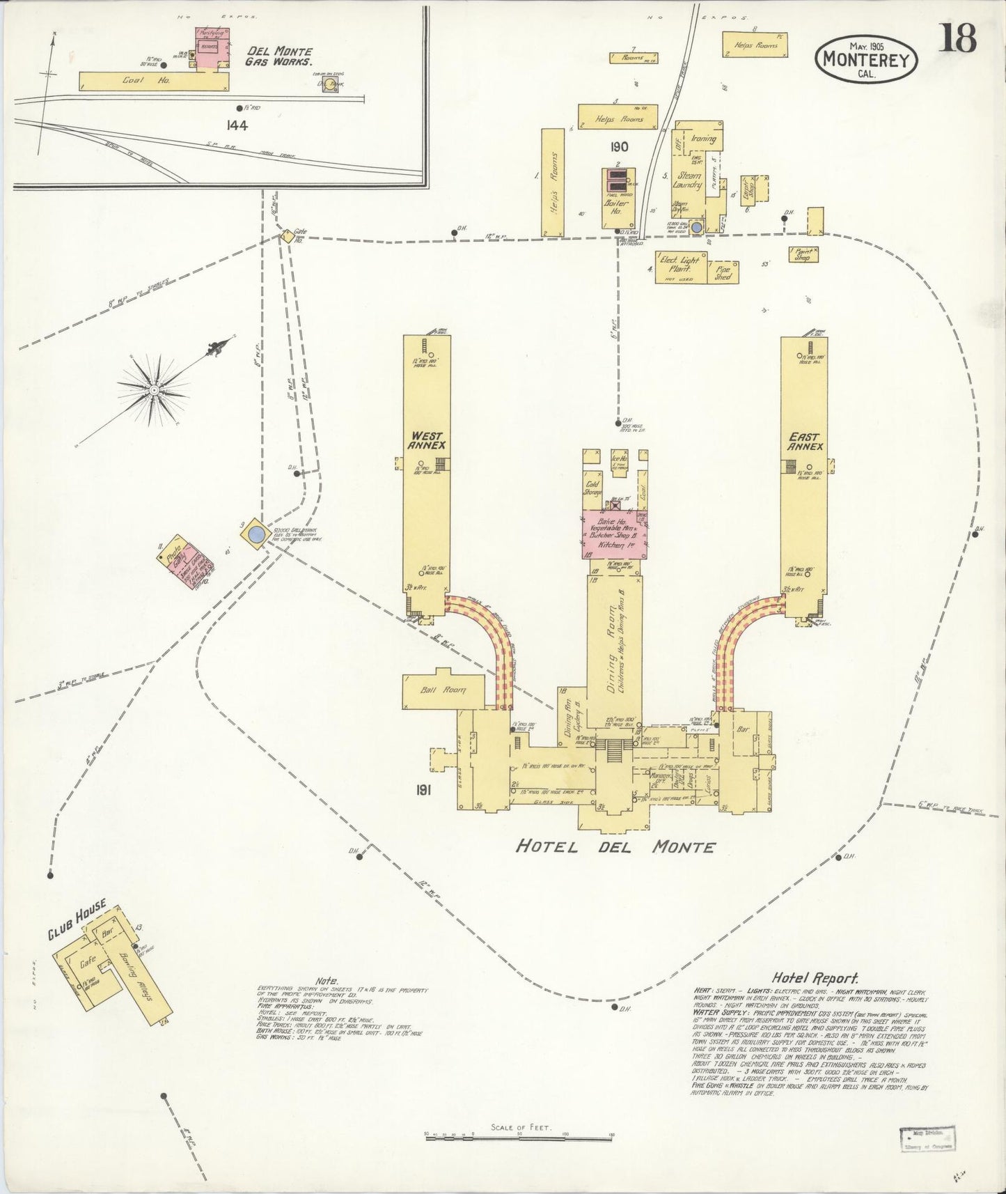 Sanborn Fire Insurance Map from Monterey, Monterey County, California (1905), Sheet #0018 - Complete Map Set gallery image, historic Sanborn map, vintage wall art, California California