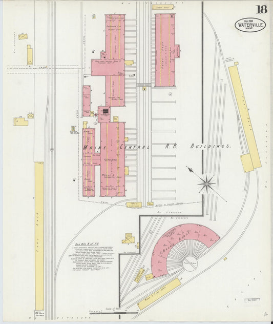 Sanborn Fire Insurance Map from Waterville, Kennebec County, Maine (1901), Sheet #0018 - Historic Sanborn Fire Insurance Map Print, vintage old map wall art, antique decor, genealogy gift, Maine Maine map