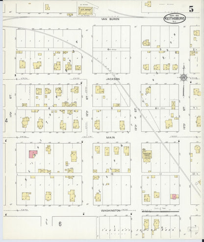 Sanborn Fire Insurance Map from Keithsburg, Mercer County, Illinois (1913), Sheet #0005 - Complete Map Set gallery image, historic Sanborn map, vintage wall art, Illinois Illinois