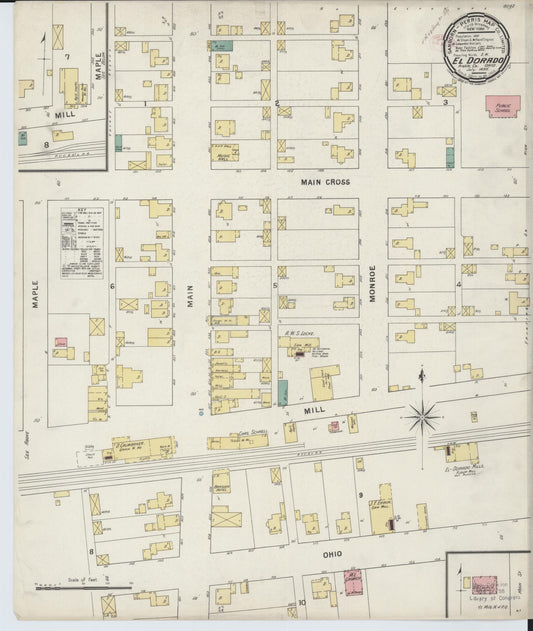 Sanborn Fire Insurance Map from El Dorado, Preble County, Ohio (1885), Sheet #0001 - Historic Sanborn Fire Insurance Map Print, vintage old map wall art, antique decor, genealogy gift, Ohio Ohio map