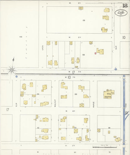 Sanborn Fire Insurance Map from Albany, Linn County, Oregon (1908), Sheet #0018 - Complete Map Set gallery image, historic Sanborn map, vintage wall art, Oregon Oregon