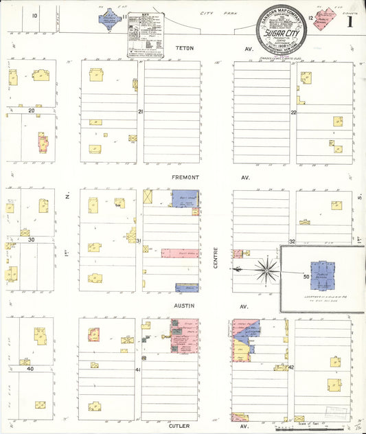 Sanborn Fire Insurance Map from Sugar City, Madison County, Idaho. (1909) – Historic Sanborn Fire Insurance Map Print