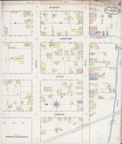 Sanborn Fire Insurance Map from Plymouth, Sheboygan County, Wisconsin (1887), Sheet #0002 - Complete Map Set gallery image, historic Sanborn map, vintage wall art, Wisconsin Wisconsin