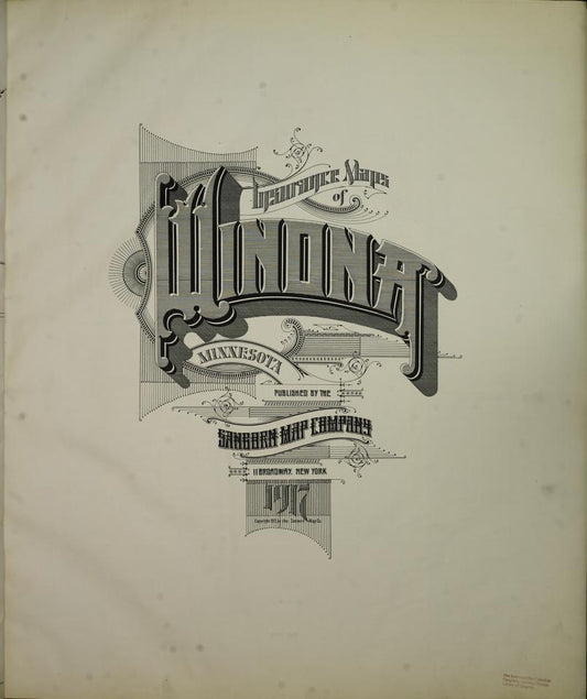 Sanborn Fire Insurance Map from Winona, Winona County, Minnesota. (1917) – Map View
