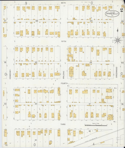 Sanborn Fire Insurance Map from Spring Valley, Bureau County, Illinois (1906), Sheet #0002 - Complete Map Set gallery image, historic Sanborn map, vintage wall art, Illinois Illinois