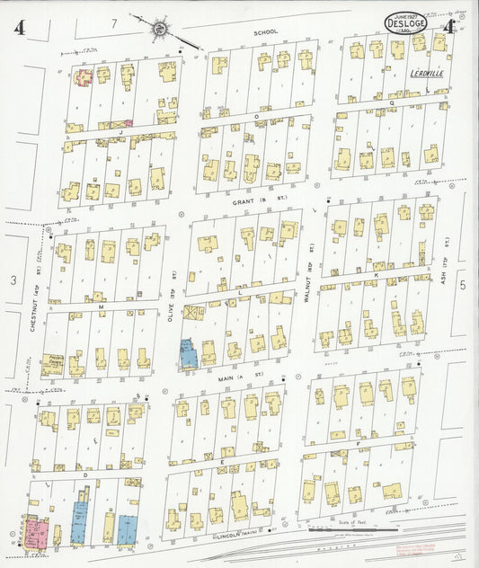 Sanborn Fire Insurance Map from Desloge, Saint Francois County, Missouri (1927), Sheet #0004 - Historic Sanborn Fire Insurance Map Print, vintage old map wall art, antique decor, genealogy gift, Missouri Missouri map