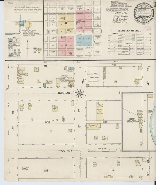 Sanborn Fire Insurance Map from Rapid City, Pennington County, South Dakota (1887), Sheet #0001 - Complete Map Set gallery image, historic Sanborn map, vintage wall art, South Dakota South Dakota