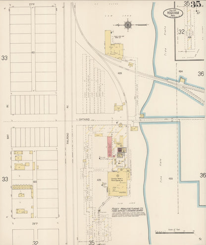 Sanborn Fire Insurance Map from Hoquiam, Grays Harbor County, Washington (1916), Sheet #0035 - Complete Map Set gallery image, historic Sanborn map, vintage wall art, Washington Washington