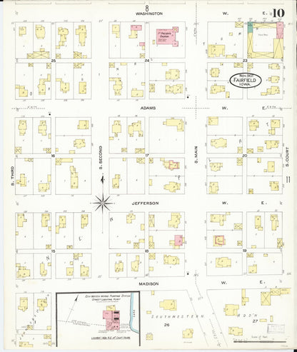 Sanborn Fire Insurance Map from Fairfield, Jefferson County, Iowa (1907), Sheet #0010 - Historic Sanborn Fire Insurance Map Print