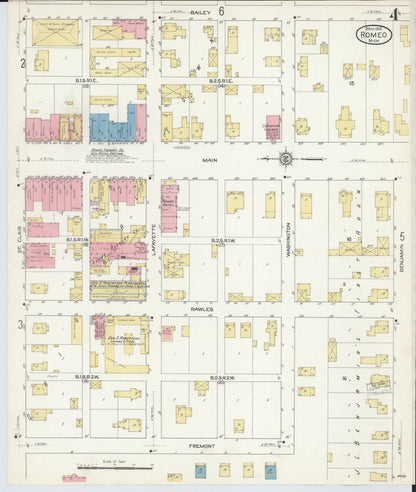 Sanborn Fire Insurance Map from Romeo, Macomb County, Michigan (1913), Sheet #0004 - Historic Sanborn Fire Insurance Map Print, vintage old map wall art, antique decor, genealogy gift, Michigan Michigan map
