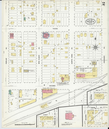 Sanborn Fire Insurance Map from Paonia, Delta County, Colorado (1908), Sheet #0002 - Complete Map Set gallery image, historic Sanborn map, vintage wall art, Colorado Colorado